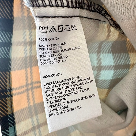 Urban Outfitters Button Down Denim Mini Dress Blue & Yellow Plaid Womens 6 Retro - Picture 7 of 8